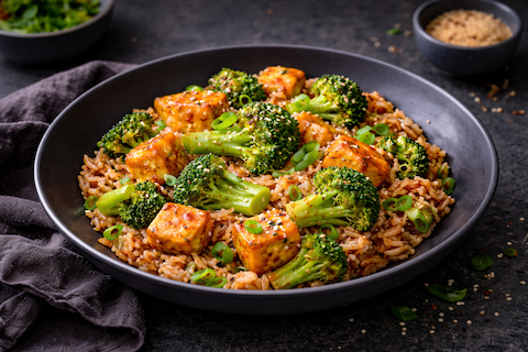 Brokkoli Tofu sweet chilly